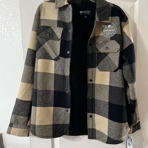 NWT Matix Men's Checkered Shirt Jacket - Black, Tan, Olive